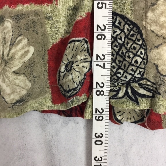Vintage Hawaiian Shirt Mens XL Rayon Pineapple Watermelon Flowers Relaxed Fit - Picture 7 of 8